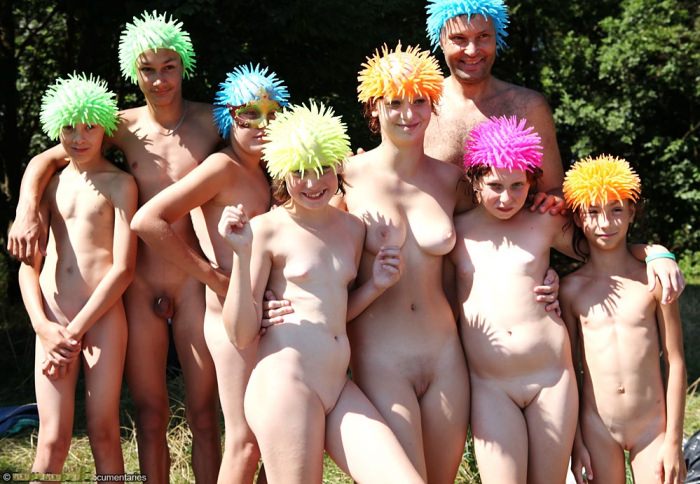 Video picnic naturists in nature