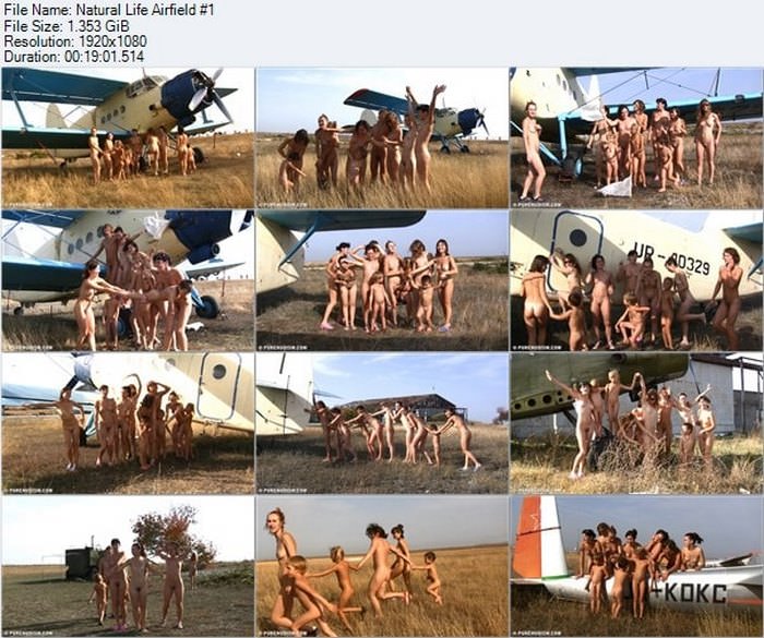 Purenudism video - nudist style of naked rest on the airfield