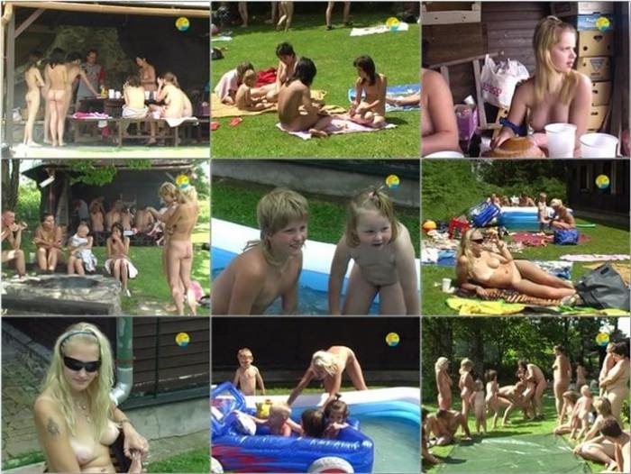 Nudists organized a picnic in nature Naturist Freedom video